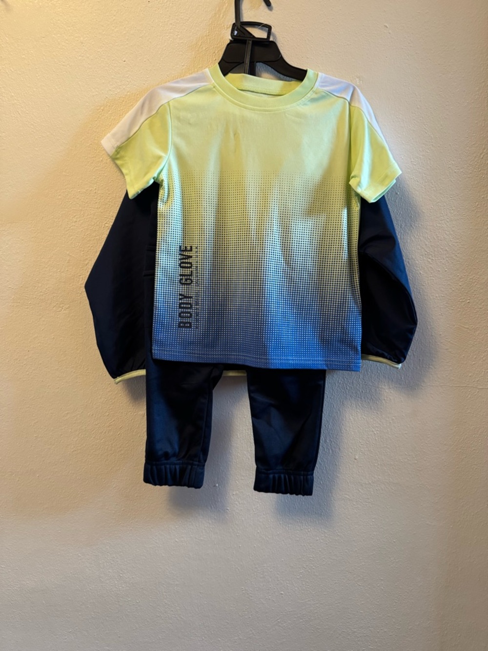 NWT Body Glove Toddler Boys 3pc Activewear Set Blue Green Jacket Pants T-Shirt 5 - Picture 6 of 13